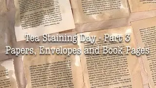 TEA STAINING DAY PART 3 - PAPERS, ENVELOPES AND BOOK PAGES - #shorts