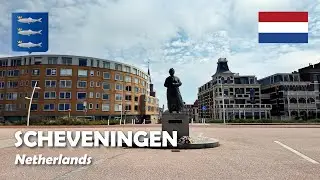 Scheveningen, Netherlands. A walk through the old town along Keizerstraat. 4K