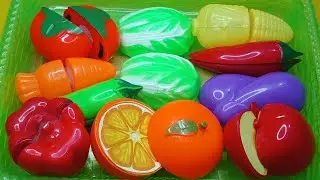 #Fruits ASMR| Cutting apple red orange and eight vegetables plastic|Fruit and vegetable~Asyik ASMR