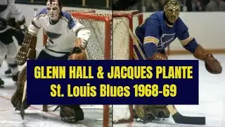 JACQUES PLANTE joins GLENN HALL to form a goaltending duo on the 1968-69 St. Louis Blues.