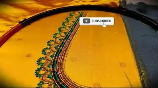 Trending Blouse Embroidery Design Making | Full Video
