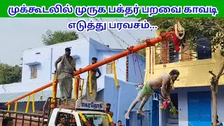 முக்கூடலில் முருகபக்தர் பறவை காவடி எடுத்து பரவசம் #murugan #tiruchendur #kavadiyattam #paravaikavadi