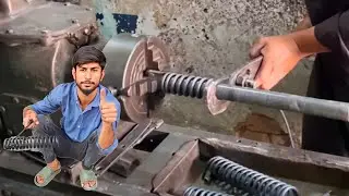 Mastering the Art of Spring Making on a Lathe: A Skilled Spring Maker in Pakistan
