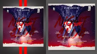 Photoshop Tutorial - Free Party Flyer Template
