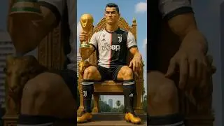 Golden Glory. Cristiano Ronaldo immortalized in gold #CristianoRonaldo #GOAT #GoldenStatue  #CR7