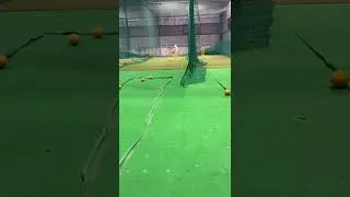 playing bowling machine at speed of 130 kmph #cricket