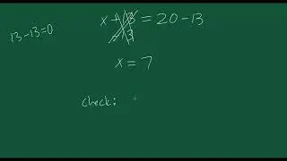 Adding and Subtracting to solve an Equation - Example 3 - Silent Algebra