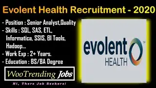 Evolent Health Recruitment - 2020 | Hiring As Senior Analyst, Quality | Entry Level Professional