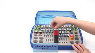 Battery Organizer || Batteries Storage Containers Box with Battery Tester || Fireproof Waterproof