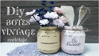 RECICLAJE ,Botes de cristal Vintage,HOME DECOR,como reciclar los tarros de cristal...