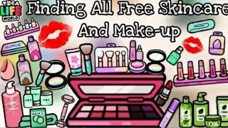 Finding All Free Skincare And Make-up In Toca Boca World 🎀💗💞🦢💖 | Toca Boca Life World story 