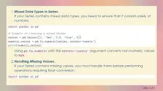 Resolving TypeError: cannot convert the series to  class 'float'  in Pandas