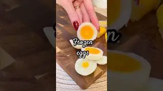 Frozen eggs in the air fryer menu 🥚❄️ What do you think of this idea? Was the concept good?