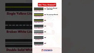 Understanding Yellow and White Road Markings: Essential Driving Tips! #RoadMarkings #shortsfeed