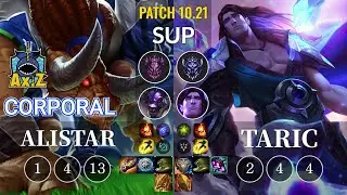 AXIZ Corporal Alistar vs Taric Sup - KR Patch 10.21