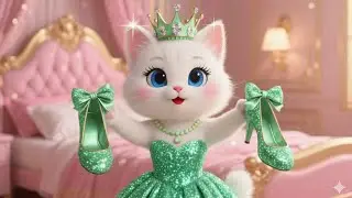 Cute Kitten&rsquo;s First Makeup & Green Dress Transformation | Meow Fashion Show 🐱💚 | AI Cat Story