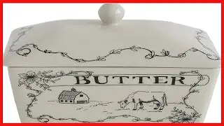 Great product -  Creative Co-op DA8364 Country Style Butter Dish, White/Black
