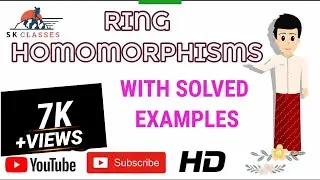 Ring Homomorphism with Example II RING THEORY II HINDI