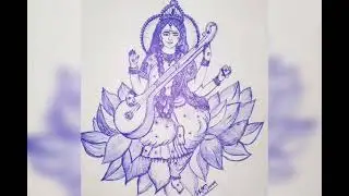 Saraswati maa drawing 🌺✨🥰#art#drawing #saraswati#maa#sketch#views#viral #viralvideo#drawingprocess 
