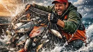 😱Saral  greatest net Fishing video /Amazing Fishing video/Viral/Fishing/Viralvideo/