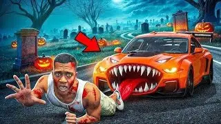 GTA5 : Franklin & Shin Chan's New Car Is A Cursed Killer horror car IN (GTA V MOD)
