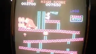 sanyo 20ez donkey kong arcade monitor pop and screen roll