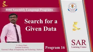 Program 16: Search for a Given Data in an Array | 8086 Assembly Language Program | emu8086