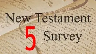 New Testament Survey - 05: Social Background