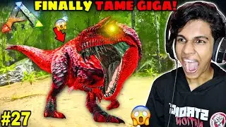 I Tamed Giganotosaurus! ☠️😱 - ARK Mobile Giga Tame! - Part 27 (Hardcore + Brutal)