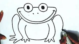 How to draw a frog | step by step guide for beginners | satisfying video