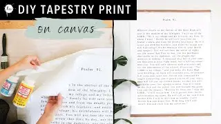 NO WRITING NEEDED! DIY Easy Bible Verse print turned into fabric to create a tapestry!!
