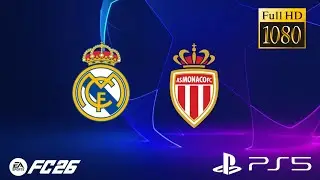 Real Madrid vs M&oacute;naco - UEFA Champions League - Fecha 7 / Simulation / PS5 SLIM - EA SPORTS FC26