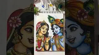 Cute 🥰 Radha Krishna drawing part 2 #art #shorts #krishna #youtubeshorts#ytshorts #radhakrishna