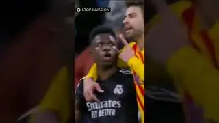 Piqu&eacute; VS Vinicius Junior | wild and angry moments