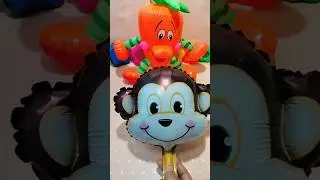 Satisfying Monkey balloon popping sound #balloon #shorts