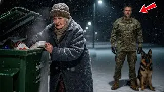 Veteran Marine & His K9 Saw an Elderly Woman Searching Trash in the Snow — The Truth Broke His Heart
