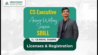 Various License and Registration I Answer Writing Session I CA Nikhil Sharma I SBILL