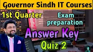 Governorsindh IT 1st quarter Exam preparation Answer key of Quiz 2 | Karachi students #trending #fyp