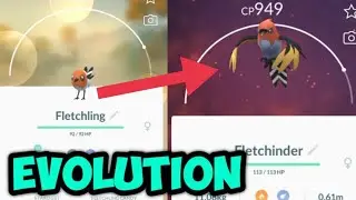 Fletchling evolving to Fletchinder - pok&eacute;mon go 2021 #shorts