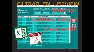 4️⃣5️⃣➖ ✅ФИЛЬТР В СПИСКЕ, ЭКСПОРТ В EXCEL/PDF ▶VISUAL BASIC ДЛЯ ПРИЛОЖЕНИЙ🔶