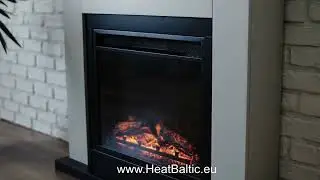 TAGU Frode Beige PowerFlame &ndash; pastatomas elektrinis židinys su apdaila | Heat Baltic