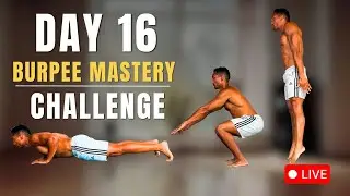 30-Day Burpee Mastery Challenge | Day 16: 225 Burpees + Planks for Core & Belly Fat Burn