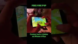 FREE FIRE PVP - CUSTOM HUD A 4 DEDOS EN IPHONE 6  PLUS #freefire #gaming #shorts