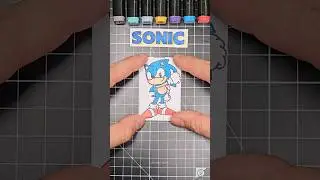 Sonic paper diy folding puzzle🧩#shorts #viral #papercraft