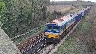 Trains At Mill Lane Bridge, Bedhampton, 02-02-2026. 