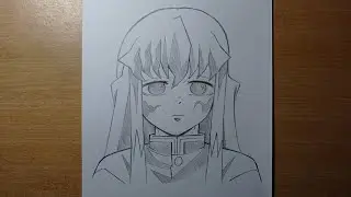 How to draw muichiro tokito easy step-by-step | Demon slayer | Anime drawing tutorial easy