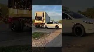 Tesla SUV pulls semi-trailer with EASE! (@devinememesavior) #tesla