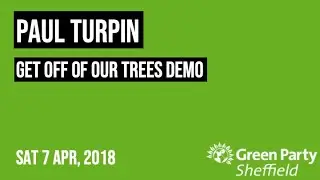 Paul Turpin, Green Party candidate for Gleadless Valley, speaks at the 