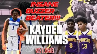 INSANE BUZZER-BEATER! 🏀 😱 Middle School Team Wins in the Most EPIC Way! KAYDEN WILLIAMS vs LANG!