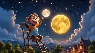 The Monkey Who Painted the Moon 🐵🌙 | Creative Kids Story and Learning Adventure